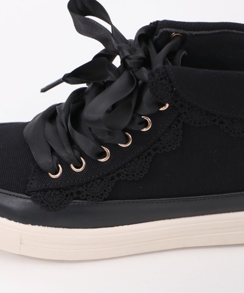 axes femme（アクシーズファム）の「折り返しレーススニーカー（スニーカー・レディース・ブラック/ピンク/キナリ・LARGE/MEDIUM）」の16枚目の写真