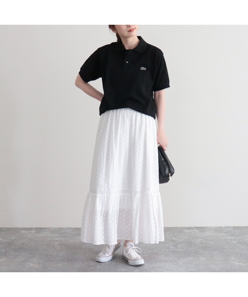 LACOSTE（ラコステ）の「【LACOSTE/ラコステ】定番 ポロシャツ（ポロシャツ・レディース・ベージュ/ブラック/オフホワイト/グリーン・38）」の17枚目の写真