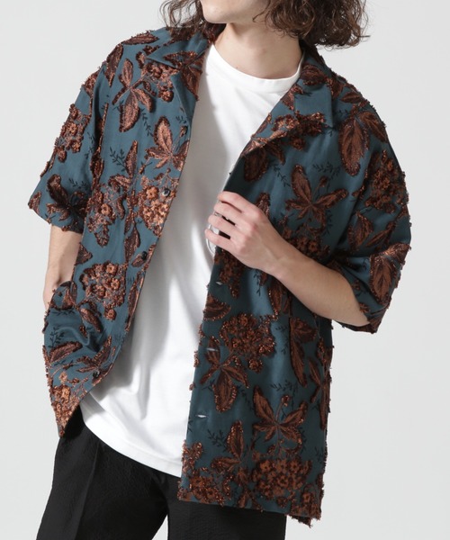 DANKE SCHON（ダンケシェーン）の「Dankeschon/ダンケシェーン/PulimuraCut JQ Shirts（シャツ/ブラウス・メンズ・グリーン/ブラック/ホワイト/ベージュ・F）」の4枚目の写真