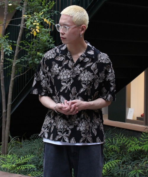 DANKE SCHON（ダンケシェーン）の「Dankeschon/ダンケシェーン/PulimuraCut JQ Shirts（シャツ/ブラウス・メンズ・グリーン/ブラック/ホワイト/ベージュ・F）」の7枚目の写真