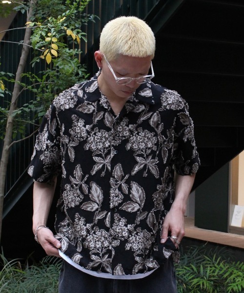 DANKE SCHON（ダンケシェーン）の「Dankeschon/ダンケシェーン/PulimuraCut JQ Shirts（シャツ/ブラウス・メンズ・グリーン/ブラック/ホワイト/ベージュ・F）」の8枚目の写真