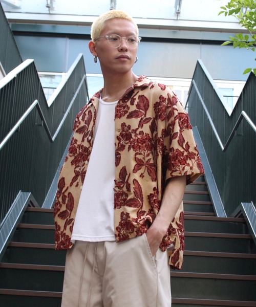 DANKE SCHON（ダンケシェーン）の「Dankeschon/ダンケシェーン/PulimuraCut JQ Shirts（シャツ/ブラウス・メンズ・グリーン/ブラック/ホワイト/ベージュ・F）」の9枚目の写真