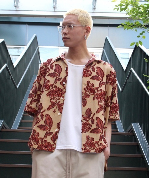 DANKE SCHON（ダンケシェーン）の「Dankeschon/ダンケシェーン/PulimuraCut JQ Shirts（シャツ/ブラウス・メンズ・グリーン/ブラック/ホワイト/ベージュ・F）」の10枚目の写真