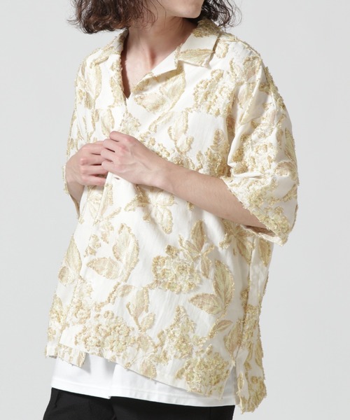 DANKE SCHON（ダンケシェーン）の「Dankeschon/ダンケシェーン/PulimuraCut JQ Shirts（シャツ/ブラウス・メンズ・グリーン/ブラック/ホワイト/ベージュ・F）」の15枚目の写真