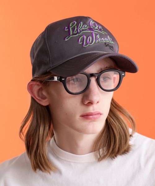 schott（ショット）の「【WEB LIMITED】Schott/ショット/TC TWILL CAP LIFE ON WHEELS/TCツイルキャップ ライフオンホイールズ（キャップ・メンズ・ブルー/チャコールグレー/ブラック・F）」の3枚目の写真