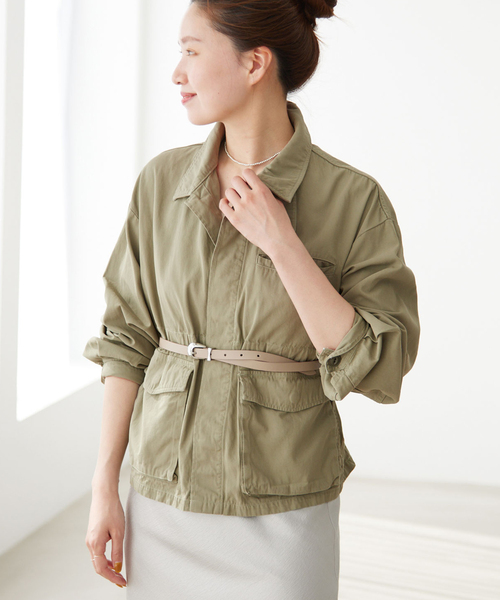 IENA（イエナ）の「【TICCA/ティッカ】 ミリタリージャケット（ミリタリージャケット・レディース・カーキ・FREE）」の4枚目の写真