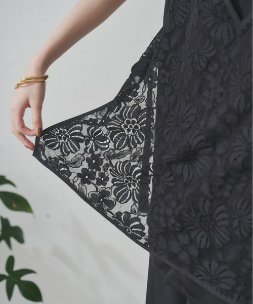 manana suerte（マニャーナスエルテ）の「ヴィンテージレースベスト（ベスト・レディース・ベージュ/ブラック・FREE）」の11枚目の写真