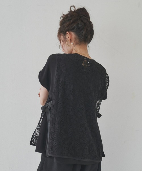 manana suerte（マニャーナスエルテ）の「ヴィンテージレースベスト（ベスト・レディース・ベージュ/ブラック・FREE）」の6枚目の写真