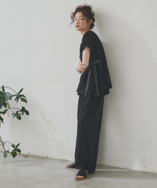 manana suerte（マニャーナスエルテ）の「ヴィンテージレースベスト（ベスト・レディース・ベージュ/ブラック・FREE）」の8枚目の写真