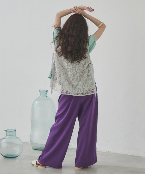 manana suerte（マニャーナスエルテ）の「ヴィンテージレースベスト（ベスト・レディース・ベージュ/ブラック・FREE）」の17枚目の写真