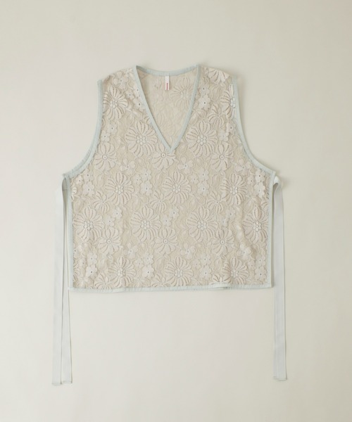 manana suerte（マニャーナスエルテ）の「ヴィンテージレースベスト（ベスト・レディース・ベージュ/ブラック・FREE）」の22枚目の写真