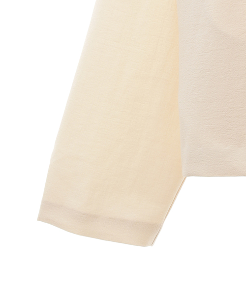 MELROSE claire（メルローズ クレール）の「【汎用性の高いシンプルなノーカラージャケット】（ノーカラージャケット・レディース・ベージュ/ブラック・FREE）」の14枚目の写真