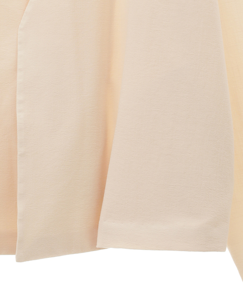 MELROSE claire（メルローズ クレール）の「【汎用性の高いシンプルなノーカラージャケット】（ノーカラージャケット・レディース・ベージュ/ブラック・FREE）」の15枚目の写真