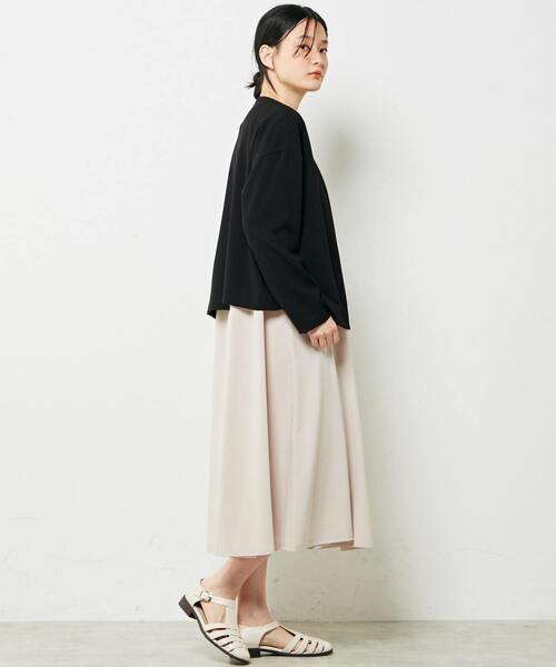 MELROSE claire（メルローズ クレール）の「【汎用性の高いシンプルなノーカラージャケット】（ノーカラージャケット・レディース・ベージュ/ブラック・FREE）」の18枚目の写真