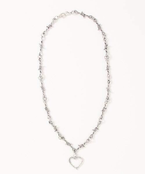 Revo.（レボ）の「有刺鉄線デザインネックレス（ネックレス・メンズ・ブラック/シルバー・FREE）」の2枚目の写真