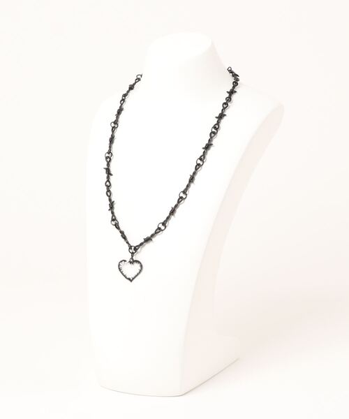 Revo.（レボ）の「有刺鉄線デザインネックレス（ネックレス・メンズ・ブラック/シルバー・FREE）」の3枚目の写真