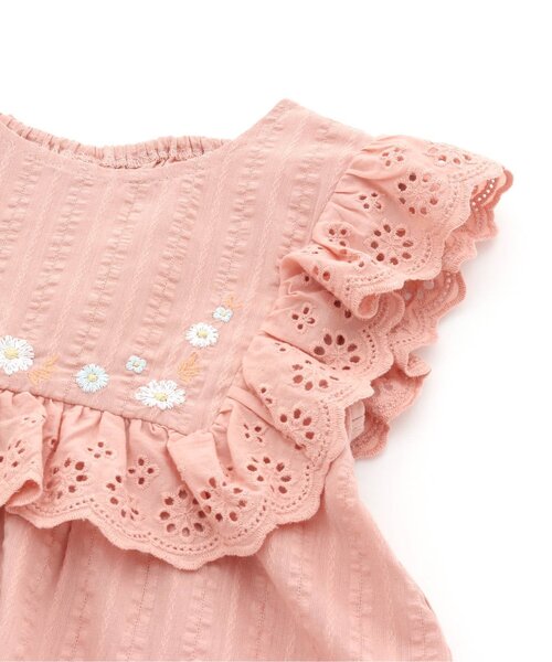 apres les cours(アプレレクール)の「レースお花刺繍チュニック(チュニック・キッズ・ネイビー/サーモンピンク・80/90/100/120/130/140/110)」の18枚目の写真