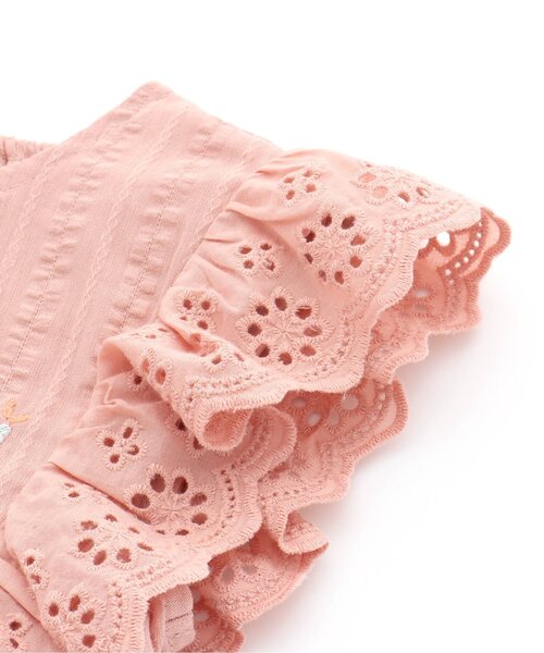 apres les cours(アプレレクール)の「レースお花刺繍チュニック(チュニック・キッズ・ネイビー/サーモンピンク・80/90/100/120/130/140/110)」の19枚目の写真