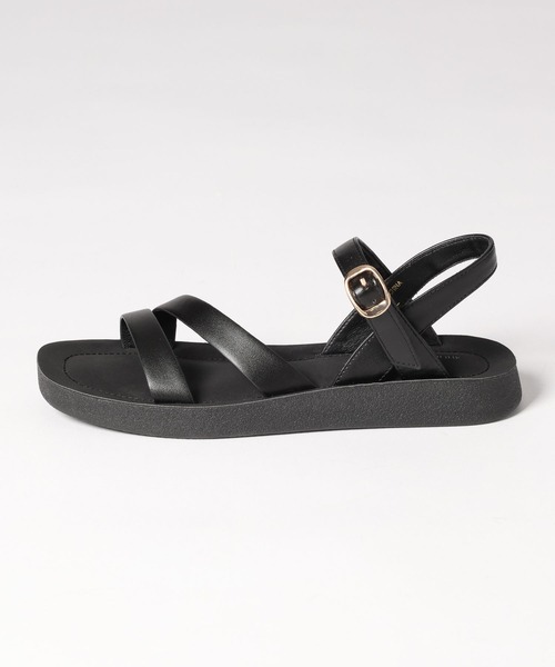 セール】ラクッションベルトスクエアサンダル/178479（サンダル