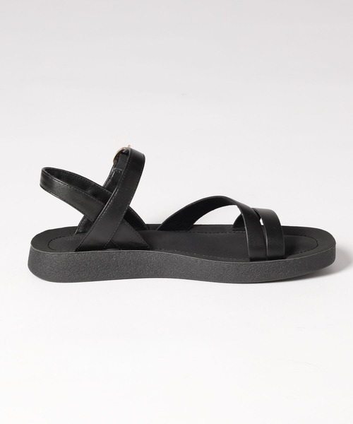 GLOBAL WORK（グローバルワーク）の「ラクッションベルトスクエアサンダル/178479（サンダル・レディース・アイボリー/ブラック/シルバー/ブラウン/ベージュ・SMALL/LARGE/MEDIUM）」の7枚目の写真