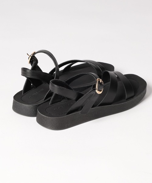 GLOBAL WORK（グローバルワーク）の「ラクッションベルトスクエアサンダル/178479（サンダル・レディース・アイボリー/ブラック/シルバー/ブラウン/ベージュ・SMALL/LARGE/MEDIUM）」の9枚目の写真