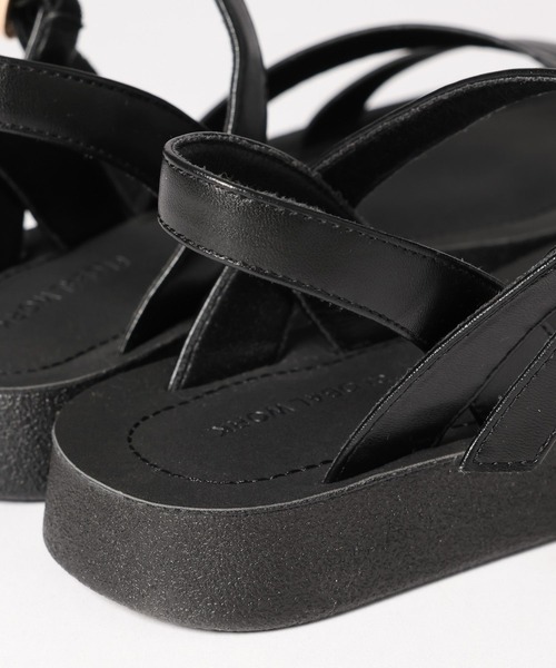 GLOBAL WORK（グローバルワーク）の「ラクッションベルトスクエアサンダル/178479（サンダル・レディース・アイボリー/ブラック/シルバー/ブラウン/ベージュ・SMALL/LARGE/MEDIUM）」の11枚目の写真