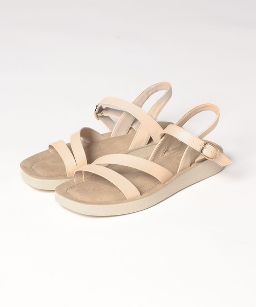 GLOBAL WORK（グローバルワーク）の「ラクッションベルトスクエアサンダル/178479（サンダル・レディース・アイボリー/ブラック/シルバー/ブラウン/ベージュ・SMALL/LARGE/MEDIUM）」の22枚目の写真