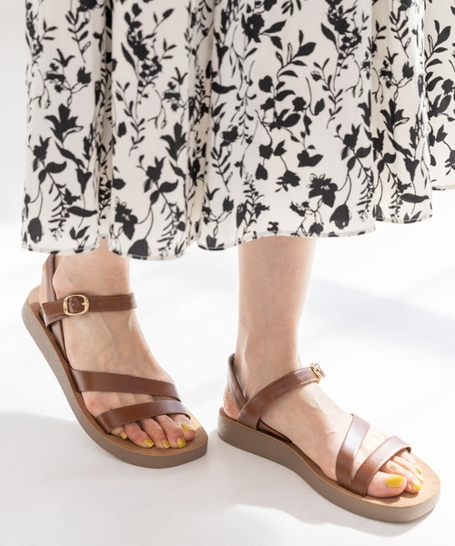 GLOBAL WORK（グローバルワーク）の「ラクッションベルトスクエアサンダル/178479（サンダル・レディース・アイボリー/ブラック/シルバー/ブラウン/ベージュ・SMALL/LARGE/MEDIUM）」の20枚目の写真