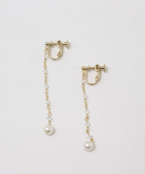 NOLLEY’S Sophi（ノーリーズソフィ）の「シャンクビーズパールイヤリング（イヤリング・レディース・ゴールド・FREE）」の2枚目の写真