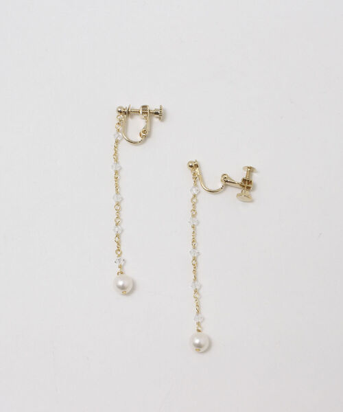 NOLLEY’S Sophi（ノーリーズソフィ）の「シャンクビーズパールイヤリング（イヤリング・レディース・ゴールド・FREE）」の3枚目の写真