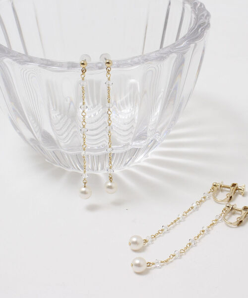 NOLLEY’S Sophi（ノーリーズソフィ）の「シャンクビーズパールイヤリング（イヤリング・レディース・ゴールド・FREE）」の4枚目の写真