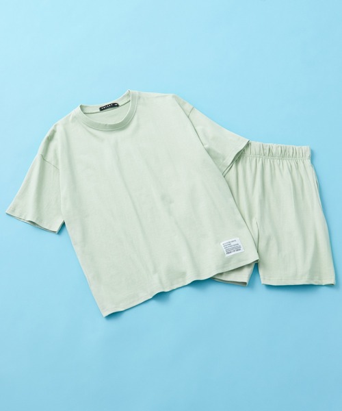 SHISKY（シスキー）の「SHISKY / シスキー 【 セットアップ 】ピスネーム 無地 Tシャツ ハーフパンツ キッズ（Tシャツ/カットソー・キッズ・チャコール/ネイビー/杢グレー/ブラック/ダークグリーン/ベージュ/ミント/オレンジ・120/150/110/160/130/140）」の6枚目の写真