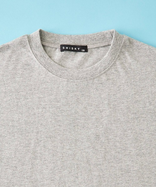 SHISKY（シスキー）の「SHISKY / シスキー 【 セットアップ 】ピスネーム 無地 Tシャツ ハーフパンツ キッズ（Tシャツ/カットソー・キッズ・チャコール/ネイビー/杢グレー/ブラック/ダークグリーン/ベージュ/ミント/オレンジ・120/150/110/160/130/140）」の9枚目の写真