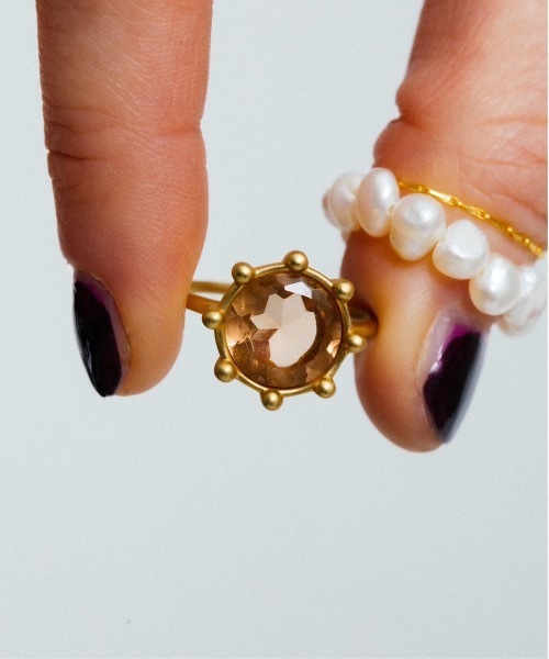 whim（ウィム）の「Round Stone Ring-ストーンリング-（リング・レディース・シルバー/ゴールド・#9/#13）」の2枚目の写真