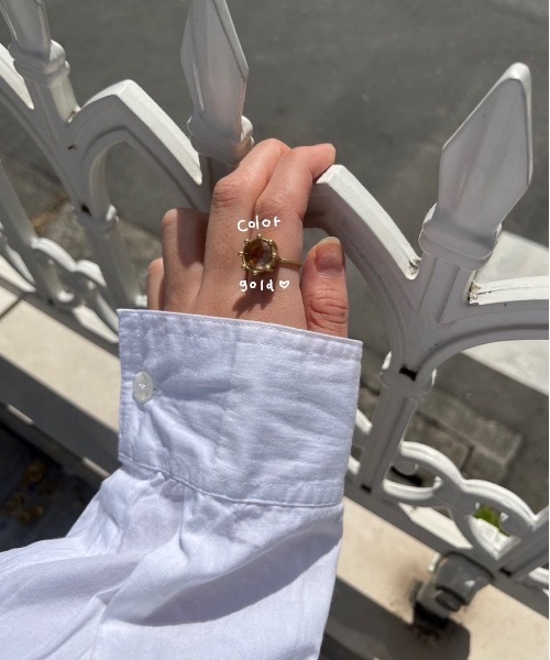 whim（ウィム）の「Round Stone Ring-ストーンリング-（リング・レディース・シルバー/ゴールド・#9/#13）」の5枚目の写真