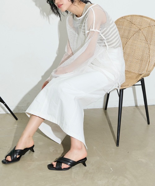 THE YOn（ザヨン）の「綿ナイロンサイドポケットカーゴスカート（スカート・レディース・ホワイト/ブラック/ベージュ・FREE）」の7枚目の写真