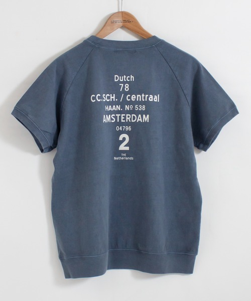 ALL ORDINARIES(オールオーディナリーズ)の「ピグメント染め Dutch78 ラグラン半袖Tシャツ(Tシャツ/カットソー・レディース・ネイビー/ライトグレー/イエロー/アイボリー・S/M/L/XL)」の3枚目の写真