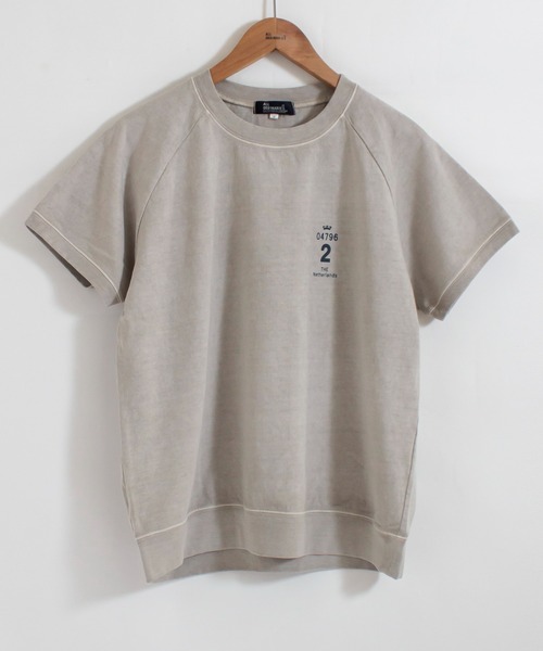 ALL ORDINARIES(オールオーディナリーズ)の「ピグメント染め Dutch78 ラグラン半袖Tシャツ(Tシャツ/カットソー・レディース・ネイビー/ライトグレー/イエロー/アイボリー・S/M/L/XL)」の20枚目の写真