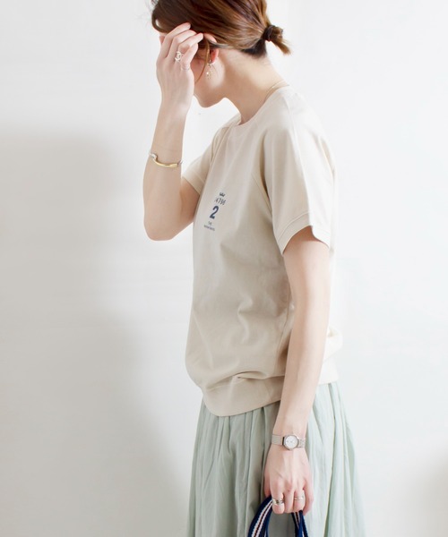 ALL ORDINARIES(オールオーディナリーズ)の「ピグメント染め Dutch78 ラグラン半袖Tシャツ(Tシャツ/カットソー・レディース・ネイビー/ライトグレー/イエロー/アイボリー・S/M/L/XL)」の10枚目の写真