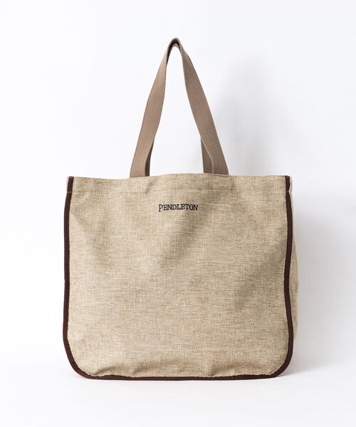 PENDLETON(ペンドルトン)の「【PENDLETON/ペンドルトン】SUMMER TOTE PDT-000-231017(トートバッグ・メンズ・ベージュ/ブラック・FREE)」の3枚目の写真