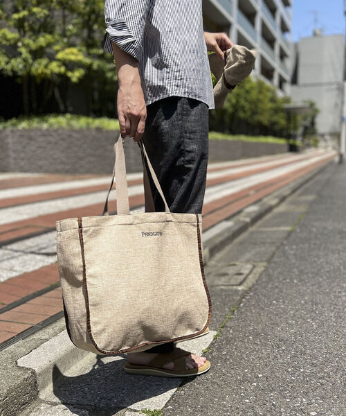 PENDLETON(ペンドルトン)の「【PENDLETON/ペンドルトン】SUMMER TOTE PDT-000-231017(トートバッグ・メンズ・ベージュ/ブラック・FREE)」の9枚目の写真