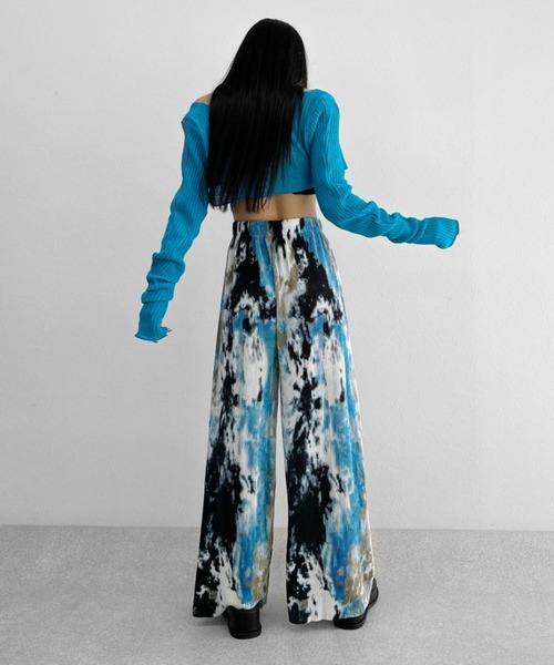 LVEU.（ラブユ.）の「【LVEU.】タイダイ柄プリーツパンツ / ボトムス パンツ プリーツ タイダイ マーブル ワイド ルーズ リラックス アーバン ブラック カーキ ブルー（その他パンツ・レディース・カーキ/ブルー/ブラック/ブラック×ライム/グレー/オリーブ・FREE）」の22枚目の写真