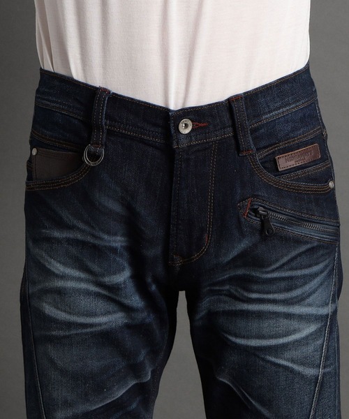 HIDEAWAYS NICOLE（ハイダウェイニコル）の「バイロフトストレッチデニムパンツ（デニムパンツ・メンズ・インディゴブルー/オフホワイト/ブラック・SMALL/MEDIUM/LARGE/X-LARGE）」の9枚目の写真