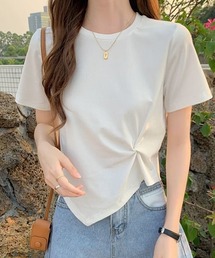フロントツイスト半袖Tシャツ