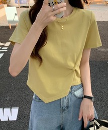 フロントツイスト半袖Tシャツ