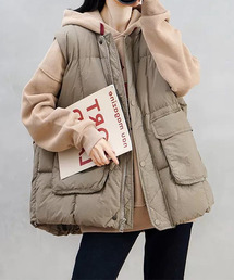 c.u.l | ユニセックス ビックポケット中綿ダウンベスト culw515(ダウンベスト)