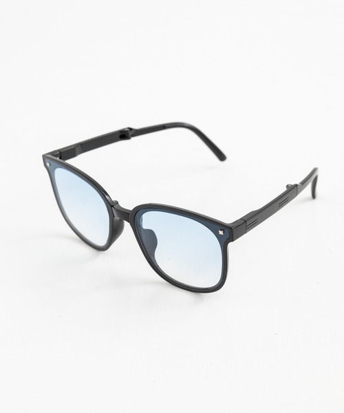 Rocky Monroe(ロッキーモンロー)の「ウェリントン型UVカット折りたたみサングラス(サングラス・メンズ・ピンク/ブルー/ブラック/カーキ・FREE)」の12枚目の写真