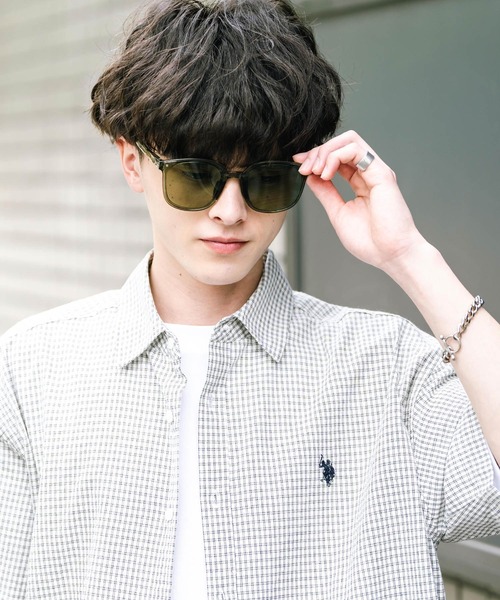 Rocky Monroe(ロッキーモンロー)の「ウェリントン型UVカット折りたたみサングラス(サングラス・メンズ・ピンク/ブルー/ブラック/カーキ・FREE)」の18枚目の写真