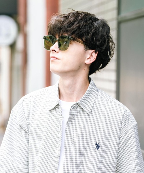 Rocky Monroe(ロッキーモンロー)の「ウェリントン型UVカット折りたたみサングラス(サングラス・メンズ・ピンク/ブルー/ブラック/カーキ・FREE)」の19枚目の写真