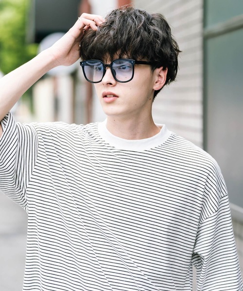 Rocky Monroe(ロッキーモンロー)の「ウェリントン型UVカット折りたたみサングラス(サングラス・メンズ・ピンク/ブルー/ブラック/カーキ・FREE)」の21枚目の写真